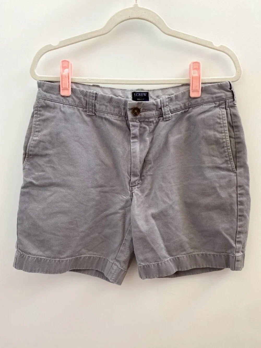 J. Crew Light Grey Reade Chino Shorts Size 32